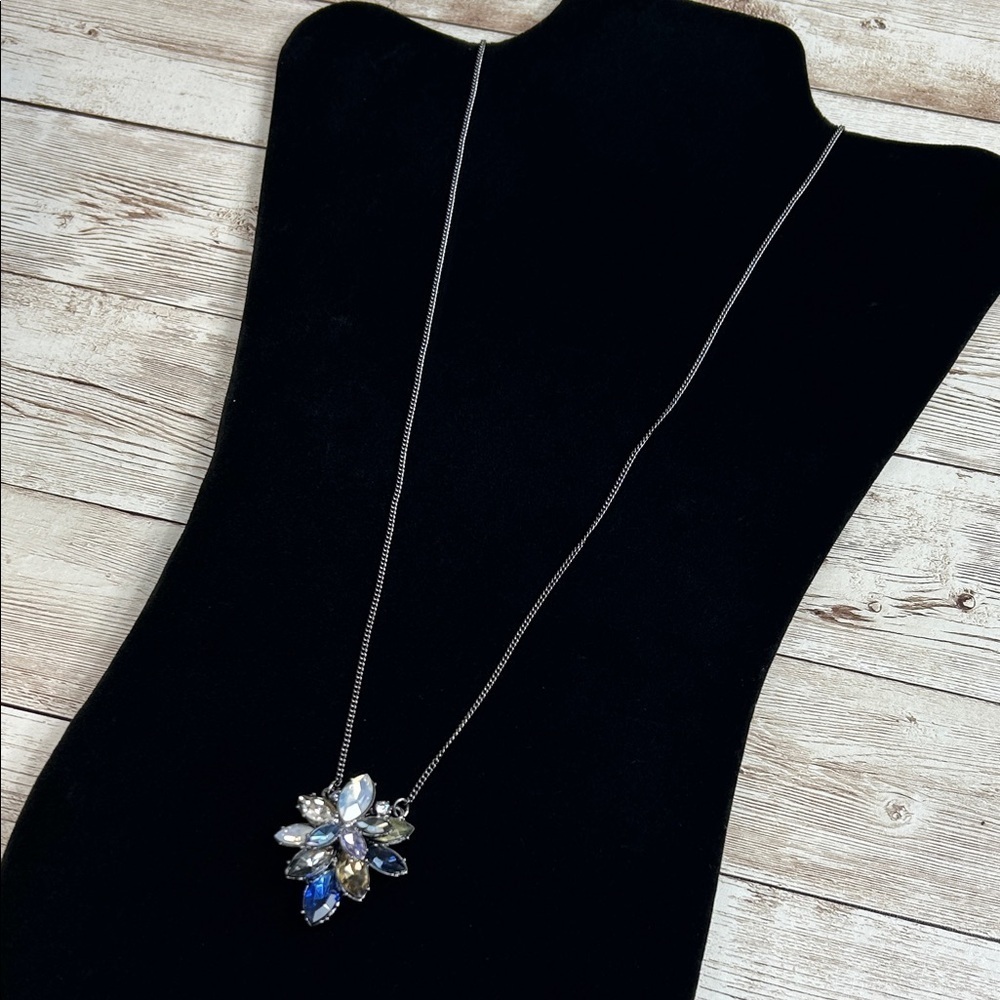 Loft Silver and Blue Pendant Necklace